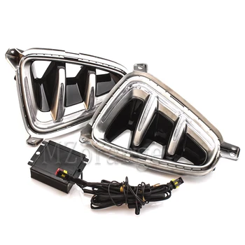 

2pcs Daytime Running Lights For Kia Optima 2016 2017 headlight for Kia K5 LED DRL fog lights headlights Day light fog light