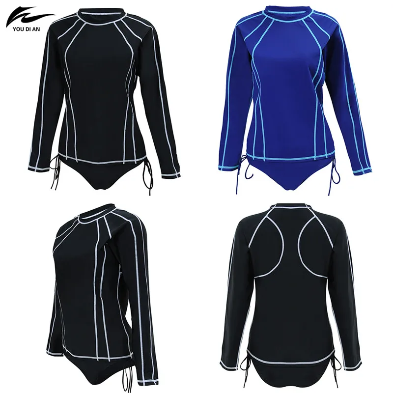 Summer Round Neck Sportswear Bathing Suits Plus Size Swimwear Long