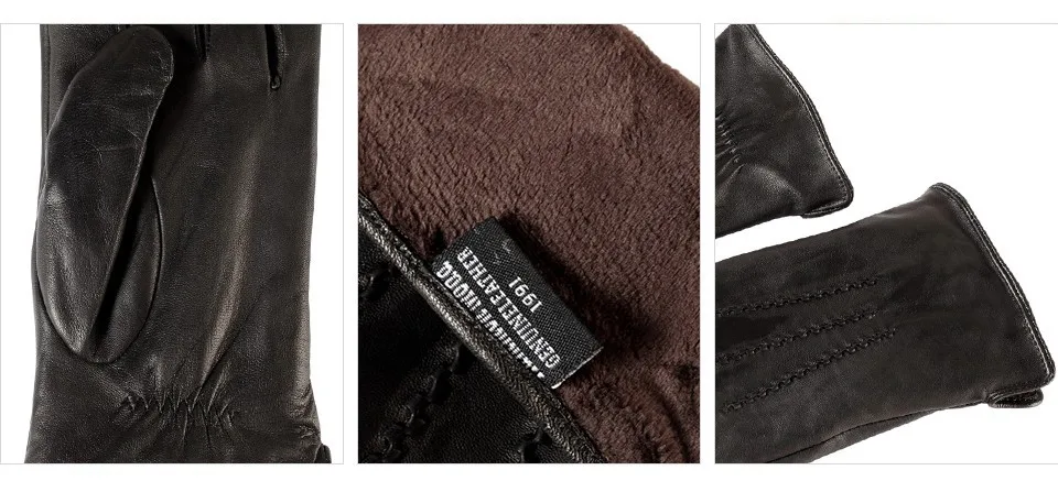 Хорошо продаются Перчатки мужчин, натуральная Кожа, кожа мужские перчатки, мужские черные перчатки, Теплый подкладка, Кожаные перчатки мужчин