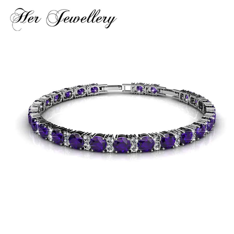 

Her Jewellery 3 color crystal Bracelet Charm bracelet for girl Gift Made with crystals from Swarovski HB0040