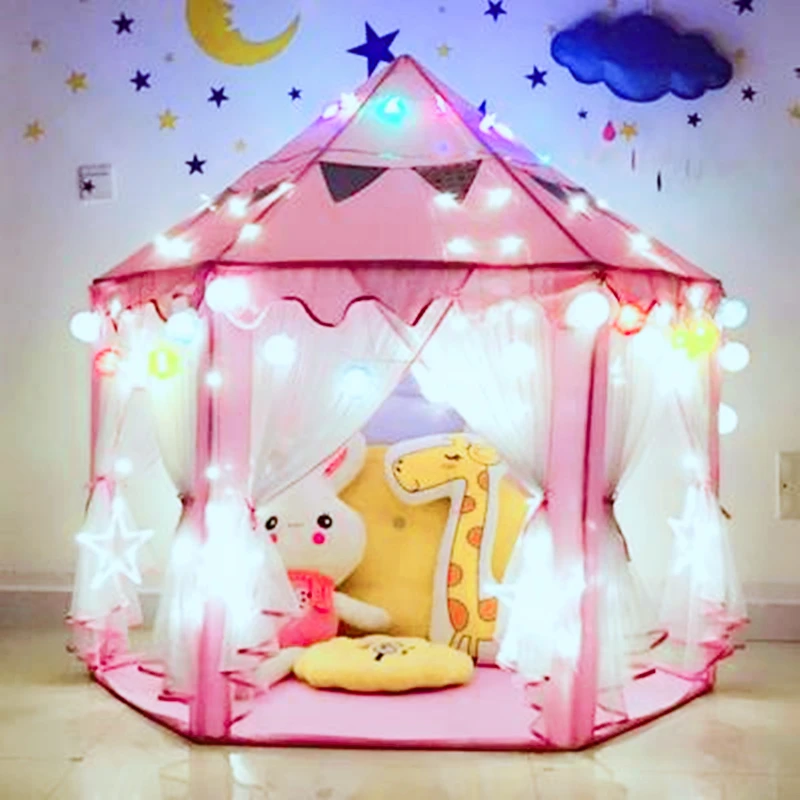 

Children's Tent Toy Ball Pool Princess Girl's Castle Play House Kids Small House Folding Playtent Baby Beach Tent Portable