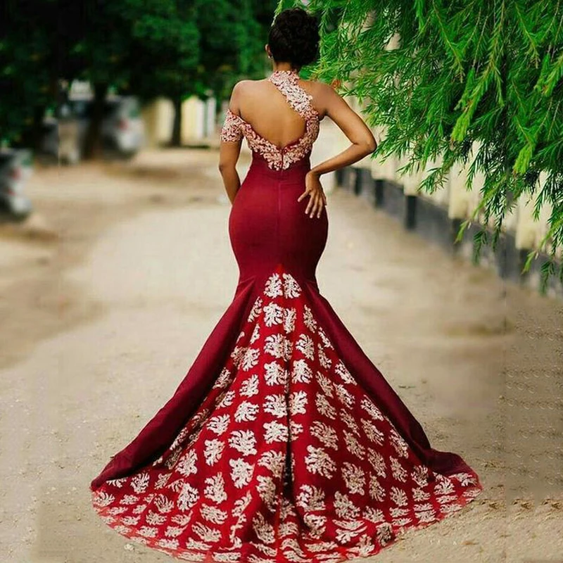Burgundy Evening Dresses Long Mermaid One Shoulder Evening Formal Dress Vestidos De Noiva Long Mermaid Women Evening Dress Long Burgundy Evening Dresses Long Mermaid One Shoulder Evening Formal Dress Vestidos De Noiva Long Mermaid Women Evening Dress Long