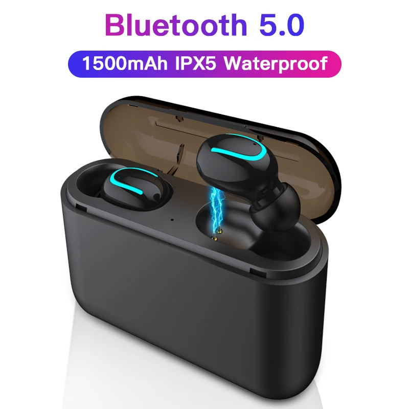 Esvne Q32 TWS 5 0 Bluetooth Wireless Earphones Handsfree Headset 3D Surround Sound Sports In Ear