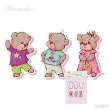 Silicone Bear Stamp Metal Cutting Dies Stencil Frame Scrapbook Album Decor Craft Clear Stamps Scrapbooking Accessories G15