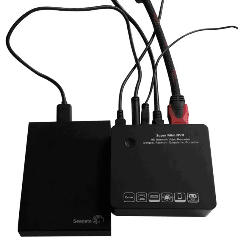 Сетевой видеорегистратор 4Ch Super Mini 1080P ONVIF NVR с цифровым зумом 15X обнаружение