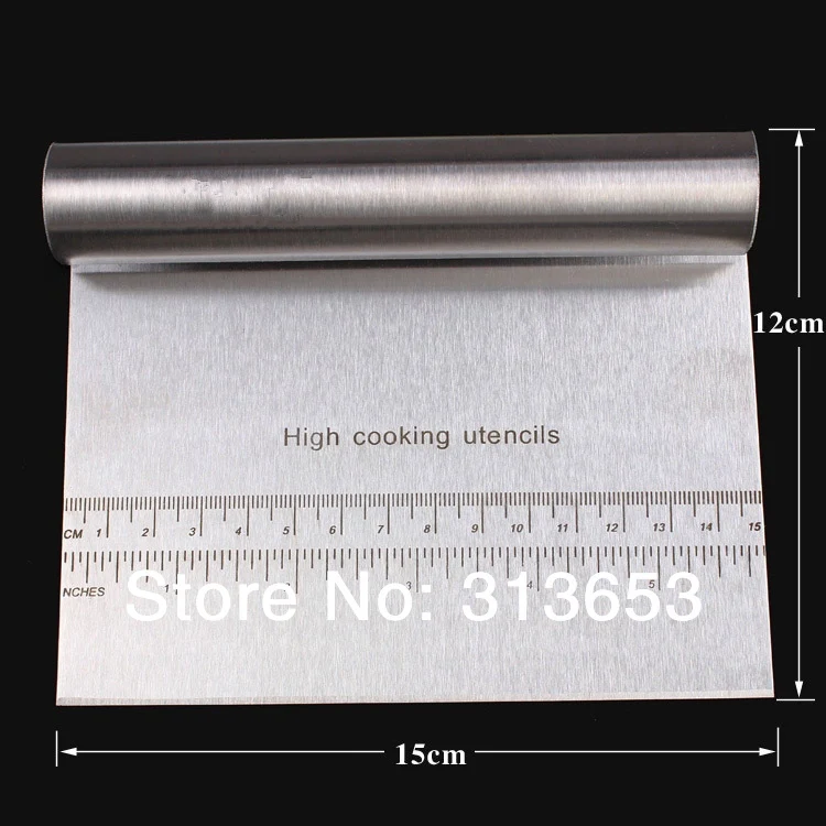 Stainless Steel Dough Bench Scraper Baking Tools Blade Knife