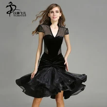 NEW Latin salsa tango standard performance dance vestidos Samba Cha cha Ballroom Dance Dress Top+skirt for women