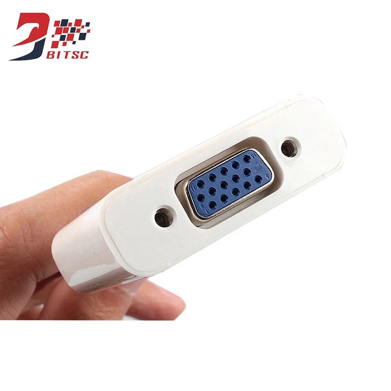 

SZBITC MiNi 1080P Active HDMI to VGA Converter Male to Female Adapter Audio HDMI Cable HDMI2VGA