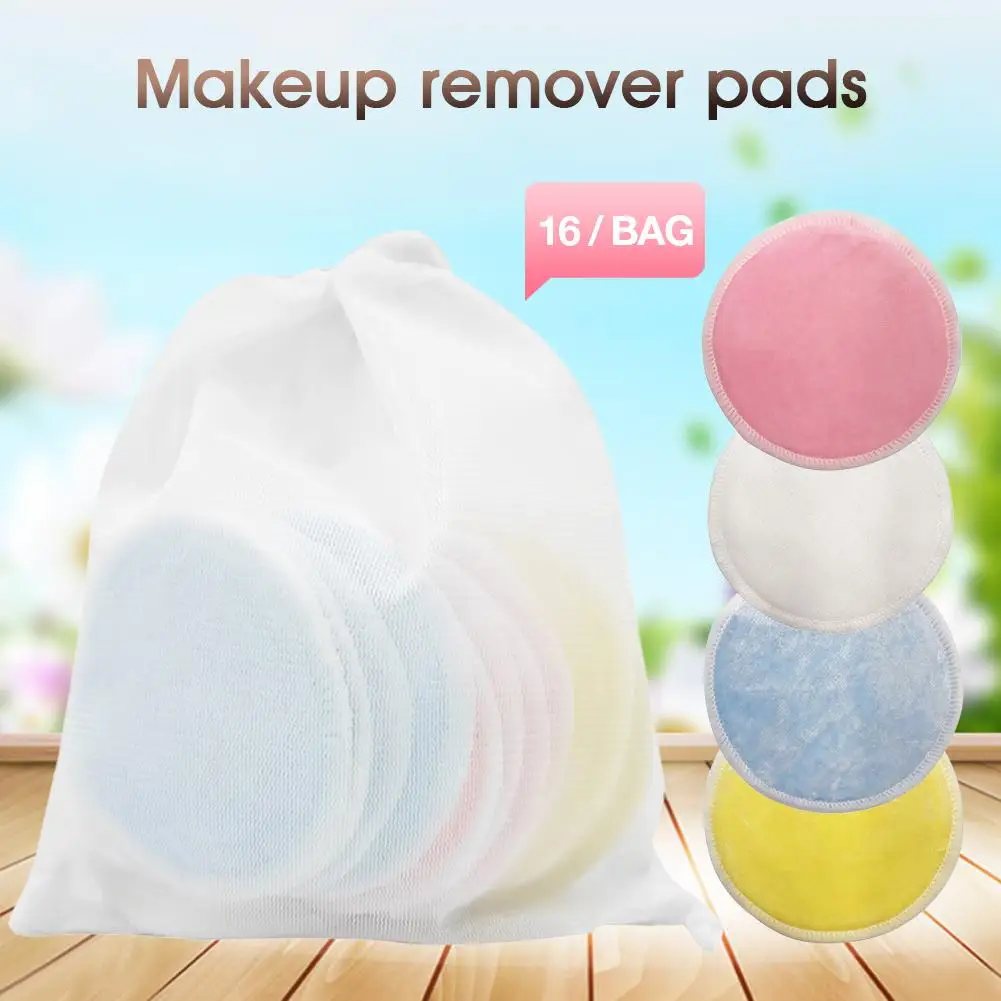 

2019 New Hot Bamboo Reusable Organic Cotton Pads Makeup Remover Washable Cleansing Microfiber Makeup Remover Beauty Tools