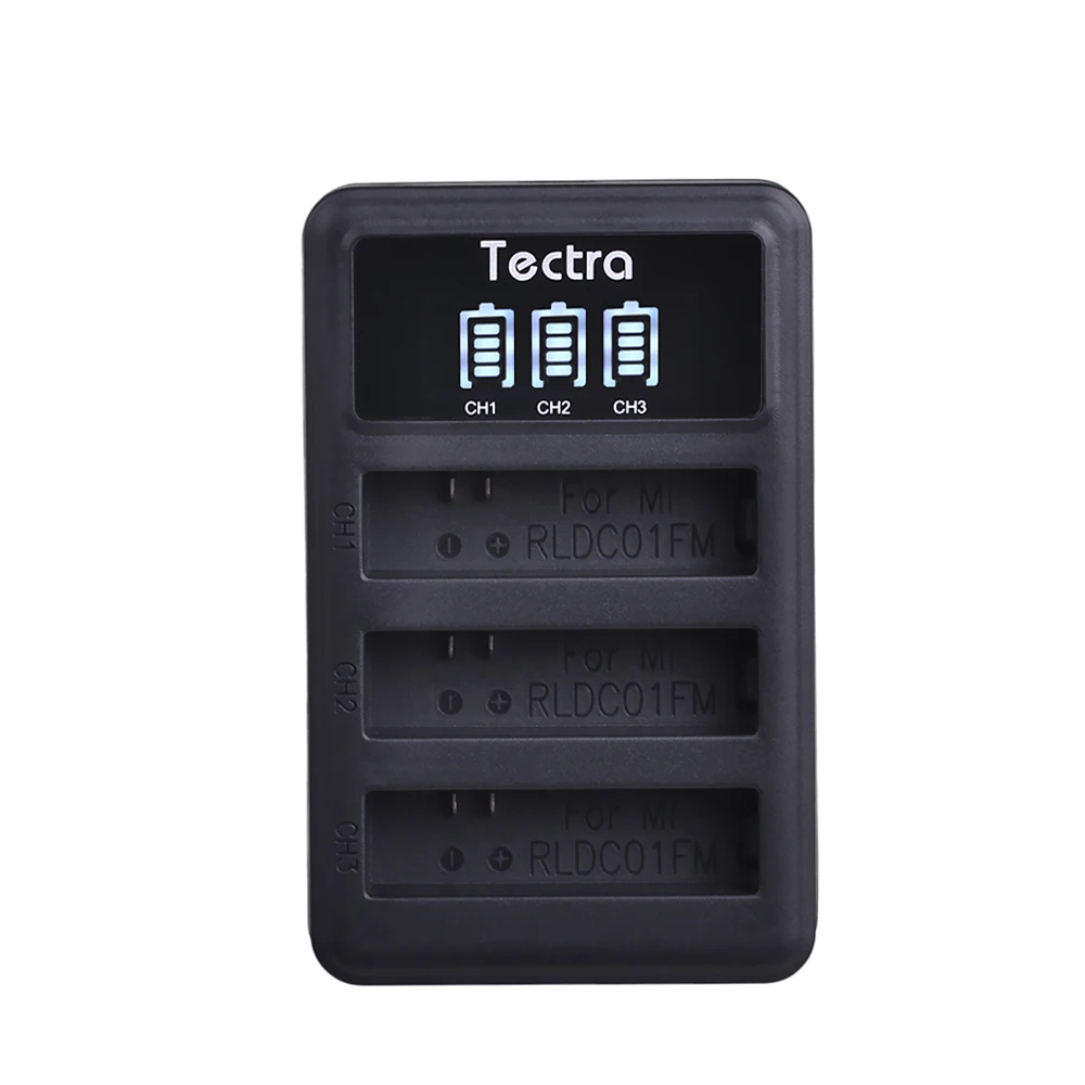 Tectra 1 шт. светодиодный 3 Слоты USB зарядное устройство для спорта Xiao Xiaomi mi Jia Action mi ni камеры