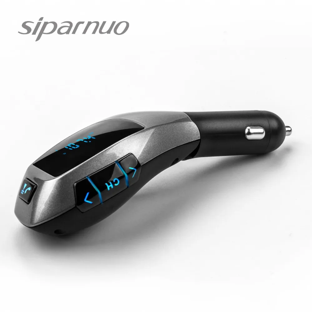 Siparnuo X5 Bluetooth Car Kit Car MP3 Player Bluetooth FM Transmitter with Headset FM Transmitter Phone Bluetooth Transmisor