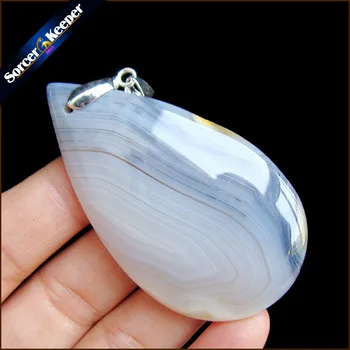 

Fashion Women Man Necklace Pendant Big Natural Moss Agates Stone Pendant Slide Healing Crystal Pendants for Jewelry Making HS968