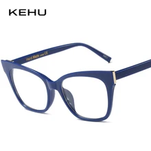 KEHU большой кошачий глаз очки оправа бренд высокого качества UV Les очки женские модные очки могут быть оснащены близорукостью KH77