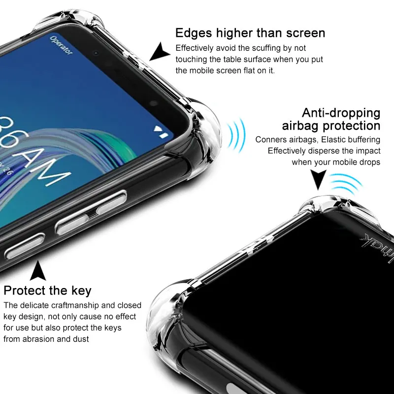 IMAK подушка безопасности чехол для Asus Zenfone Max Pro M2 M1 ZB631KL ударопрочный