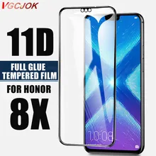 11D полное клеевое закаленное стекло для huawei honor 8X Защитное стекло для huawei honor 8x закаленное защитное стекло