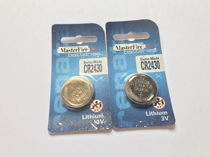 

10pcs/lot Original button cell battery renata cr2430 car controller battery 3v watch button batteries Free Shipping