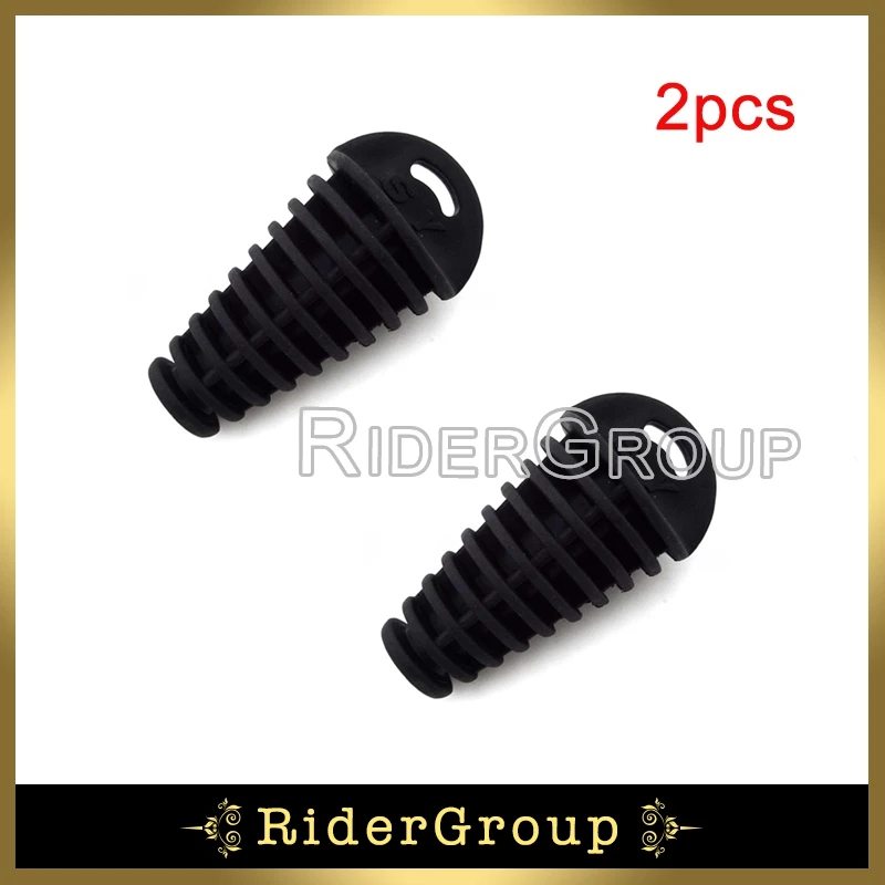 2pcs Rubber Black Exhaust Muffler Bung Cleaner Wash Plug For Pit Dirt Bike Motorcycle Motocross