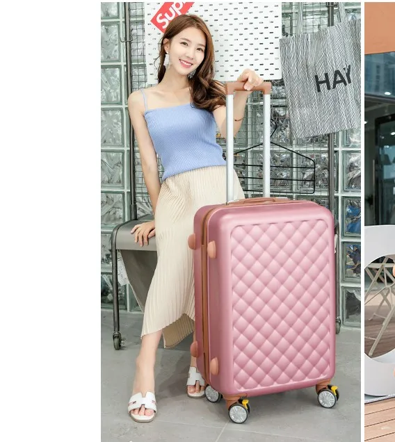 Travel tale 2" 22" 2" дюймов для женщин spinner Дорожный чемодан на колёсиках тележка Сумка на колесе - Цвет: only luggage