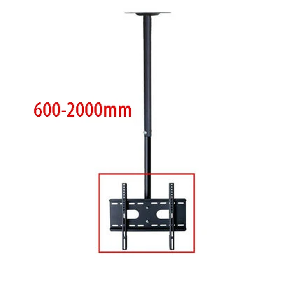 360 градусов 60-2000 мм Регулируемая высота 3"-60" потолочный кронштейн для телевизора светодиодный держатель для ЖК-монитора Макс. VESA 600x400 мм загрузка 25 кг