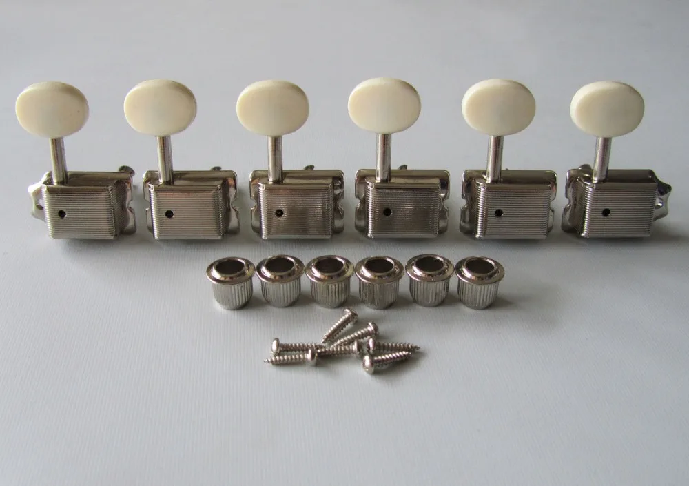 Nickel W/ Ivory Buttons Strat/tele Vintage Guitar Tuning Keys Guitar