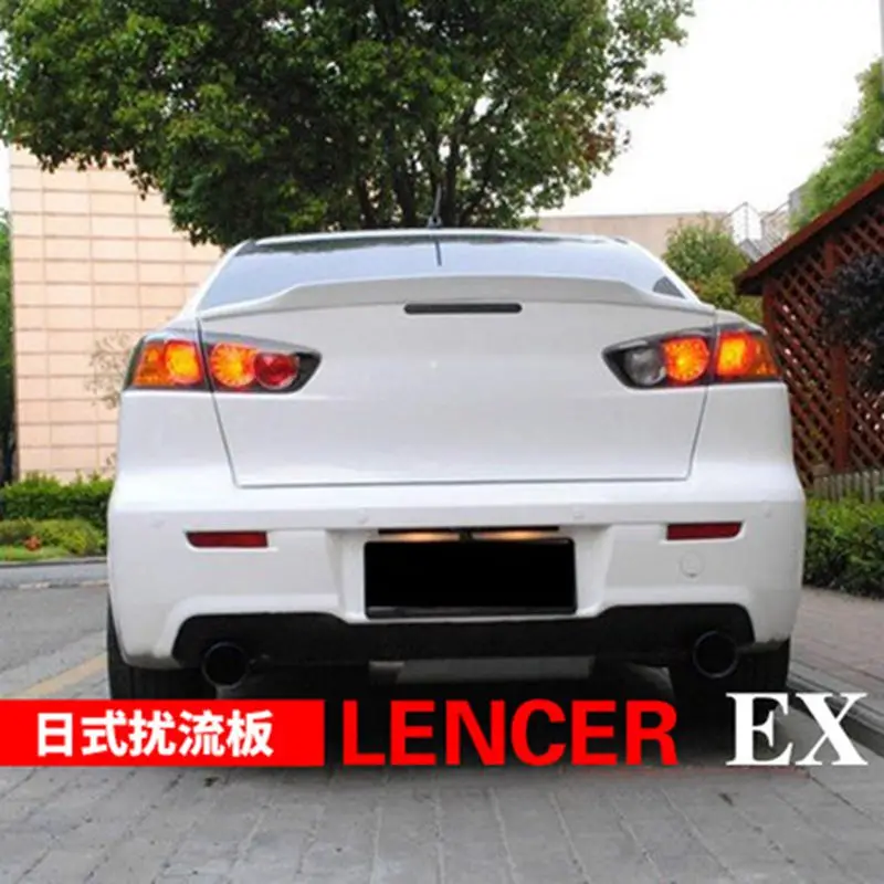 For Mitsubishi Lancer EX Evo 2008 2009 2010 2011 2012 2013 2014 2015 ABS Plastic Unpainted Primer Color Rear Trunk Wing Spoiler