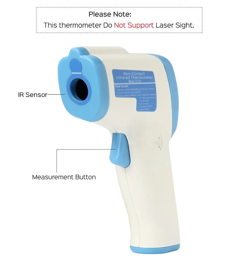 Взрослый ребенок Многофункциональный Бесконтактный цифровой инфракрасный термометр поверхность тела напоминание о температуре ЖК-дисплей диагностический инструмент
