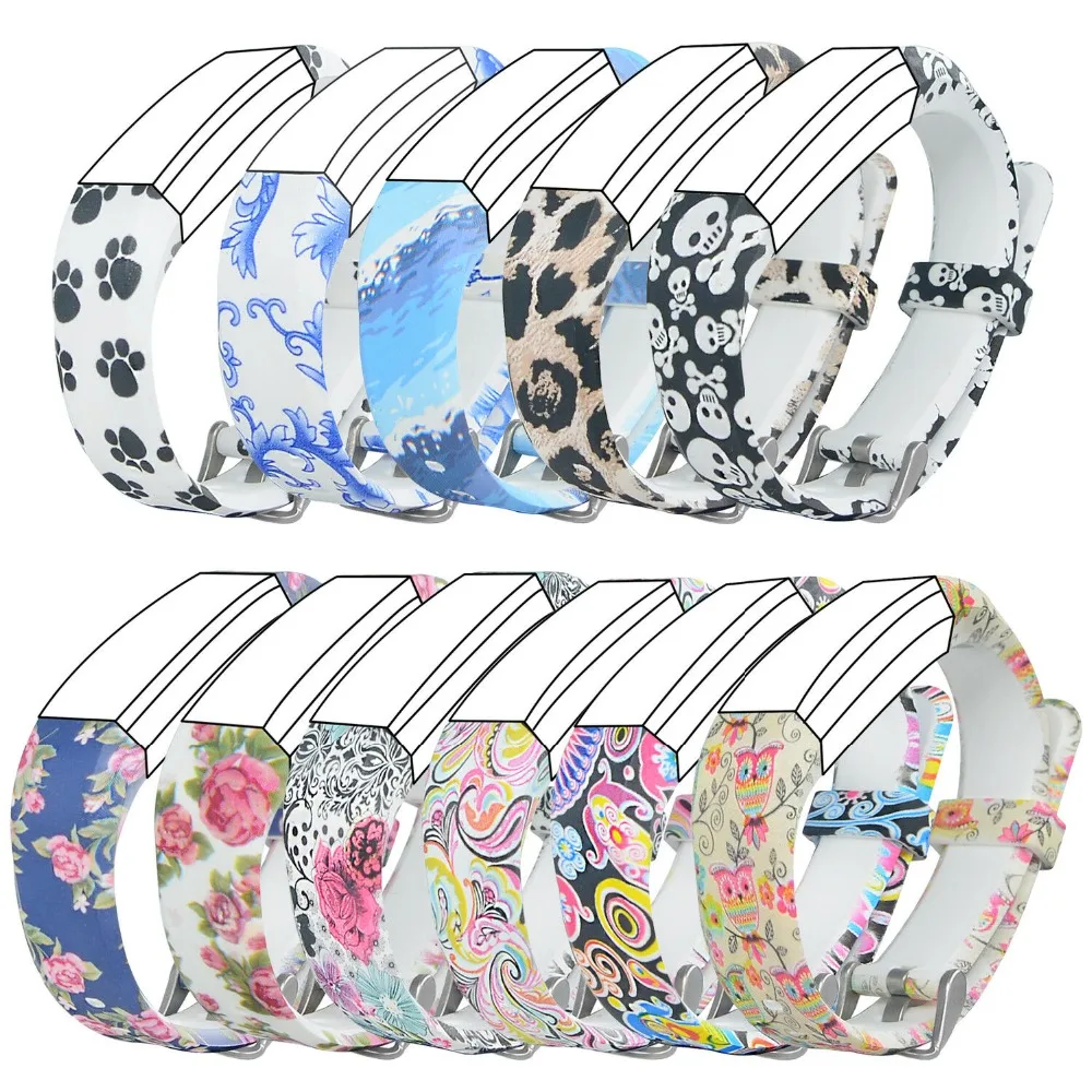 

Fitbit Alta HR Replacement Elastomer Bands,Flower Photo Print Rubber Wristband Strap Bracelet Accessory For Fitbit Alta