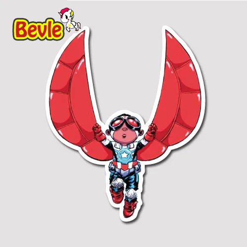 

Bevle 9658 Avenger Super Hero Cute Falcon Fashion Badge Stickers Waterproof Tide 3M Sticker Fashion Skateboard Car Graffiti
