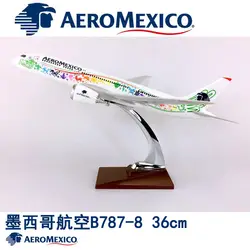 36 см 1:150 Boeing B787-800 модель AEROMEXICO Airlines W база airbus металлического сплава самолета Коллекционная дисплей Модель