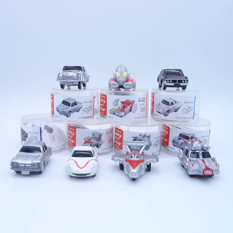 

Anime 1/16 Scale Painted Figure Ultraman Cars 7pcs/set Mini Action Figures Inertia Carriages PVC figure Toys Brinquedos 5CM