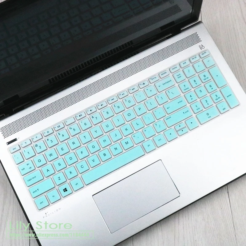 Для hp павильон X360 15,6 ''2-в-1 flaship сенсорным экраном ноутбука 15 15,6 дюймов Тетрадь силиконовый чехол Защитная крышка - Цвет: fadewhiteblue