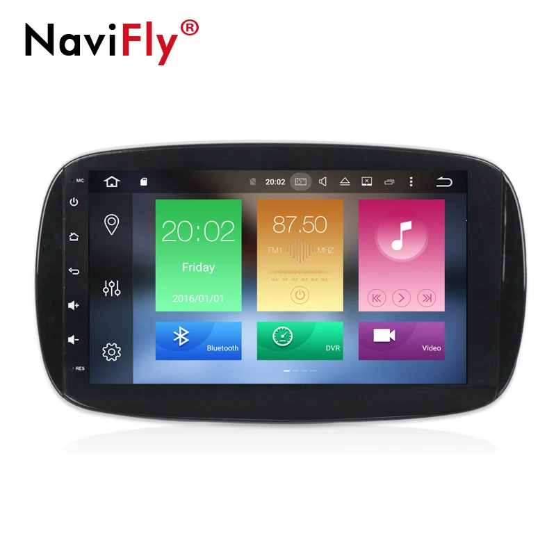 Best NaviFly 4G+32G Android 8.0 car multimedia Radio for Mercedes Benz Smart Fortwo 2016 2017 2018 with WIFI mirror link BT RDS 1