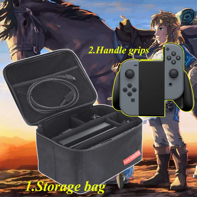 

Nintend Switch Accessories Game Carrying Protective Case Storage Bag Nintendoswitch Handle Grips for Nintendo Switch Joycon