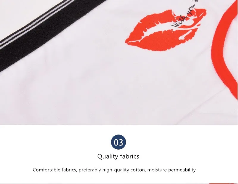 2017 New Couple Cotton Underwear Men Boxer Shorts and Women Briefs Red Lips Print Japanese Style Underpants for Couple (15)