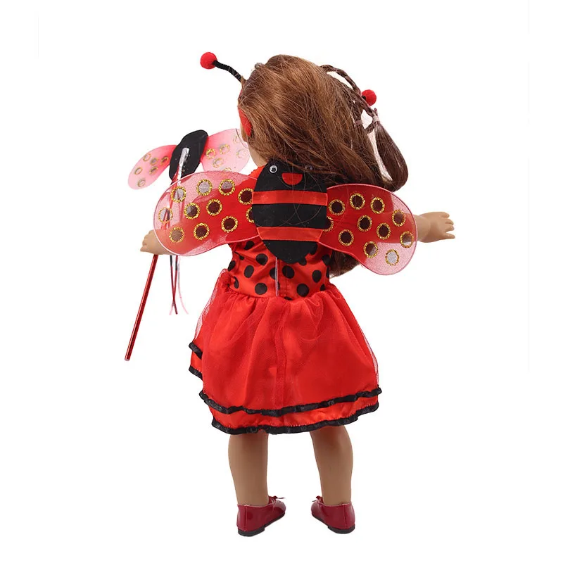 New baby accessories bee head band with magic wand and wings 3 piece set for 18 inch and 43 cm American doll