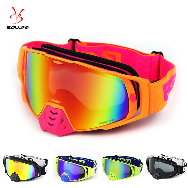 US $14.40 MX goggle in Motorcycle Glasses BOLLFO Motocross Goggles ATV Off Road Dirt Bike DustProof Racing Gl