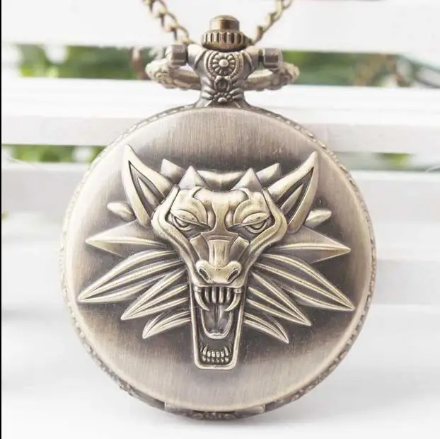 Fantasy Universe Bronzo Antiquariato Spedizione Gratuita 20Pca Lotto Lupo Orologio Da Tasca Collana Regalo
