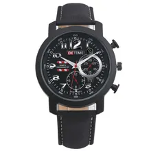 OKTIME мужской роскошный бренд часов модные мужские наручные часы 30 м водонепроницаемые спортивные часы повседневные деловые кварцевые часы из натуральной кожи