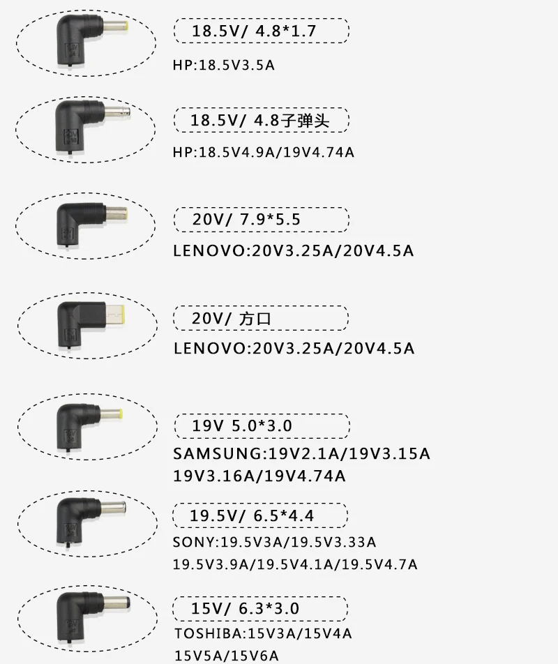 15-20 в 90 Вт ноутбук AC Автоматический универсальный адаптер питания зарядное устройство для acer ASUS DELL Thinkpad lenovo sony Toshiba samsung Ноутбук