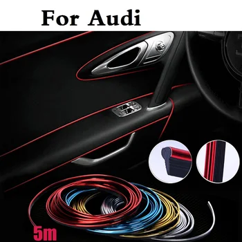 

car styling Car Interior Grille Mouldings Trim Decorative Strip Line stickers for Audi A3 A4 A5 A6 A7a8 Q3 Q5 Q7 car styling