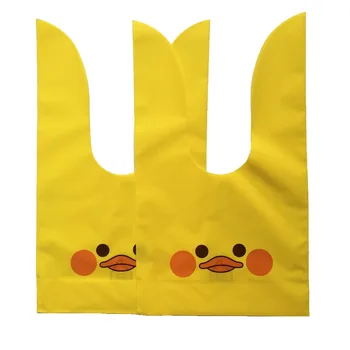 

100pcs rabbit ear cookie bags cartoon duck plastic candy Biscuit Packaging Bag Wedding Candy Gift Bags party decorations