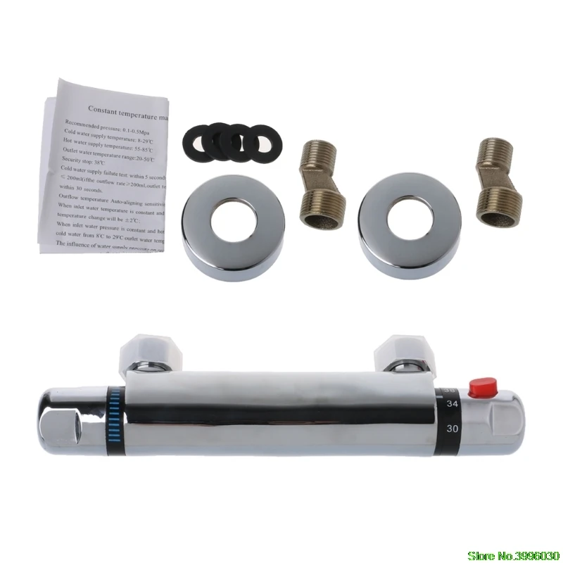 

Bathroom Thermostatic Shower Faucet Mixing Valve Bathroom Faucet-Exit down G1/2