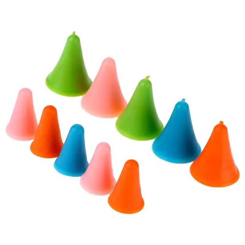 

10pcs Rubber Cone Shape Knitting Needles Cap Rubber Cone Shape Non Slip Needle Protectors Knitting Tools Sewing Accessories