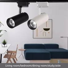 Ведущий трек светильник s COB точечные светильники магазин одежды концентрирующий фон настенный музейный 7 Вт Настенный рельсовый светильник