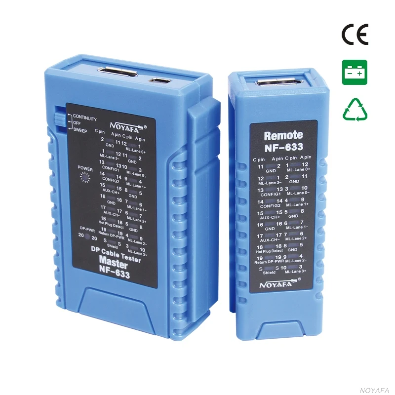 NOYAFA New Arrival NF-633 HDMI Cable Teser DisplayPort Cable Tester testing DisplayPort cables erro