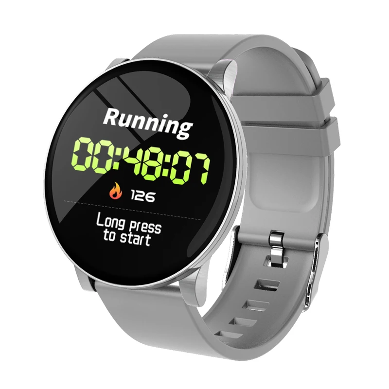 Torntisc Новинка 1,3 дюймов Смарт-часы Мужские пульсометр кровяное давление кислородный монитор умный Браслет Сменный ремень Smartwatch - Цвет: gary silicone