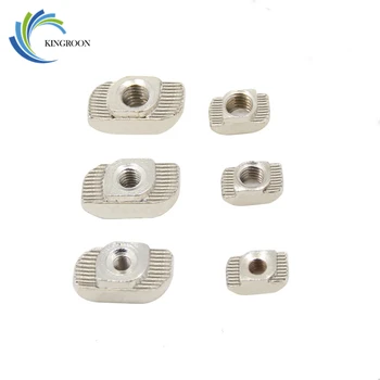 

KingRoon 50Pc/lot M3/M4/M5 for 2020 3030 Series Slot T-nut Sliding T Nut Hammer In Nut Fasten Connector Aluminum Extrusion