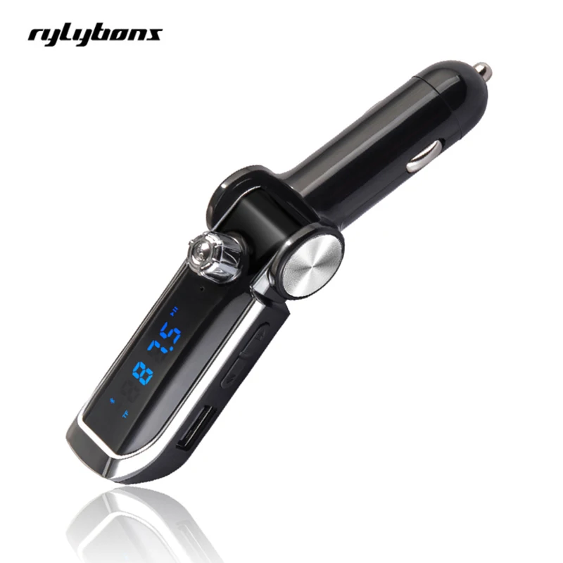 Rylybons Aux Bluetooth fm-передатчик комплект громкой связи автомобильный беспроводной MP3