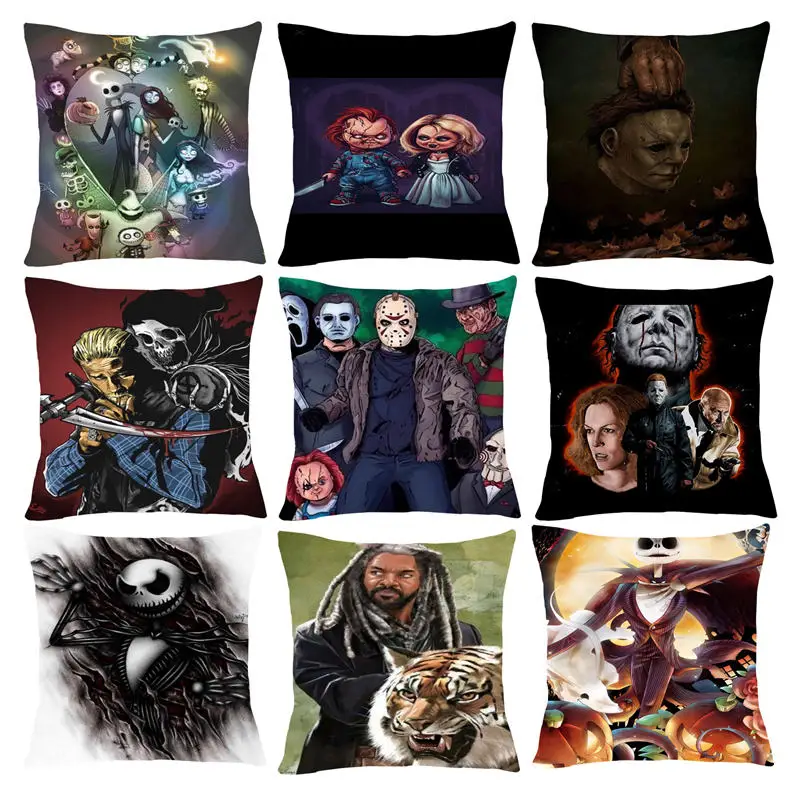 

Ghost bride print Cushion Cover Halloween gift Pillow Cases Chair Car Sofa Pillow Cover Home Decorative Pillow ZC-004