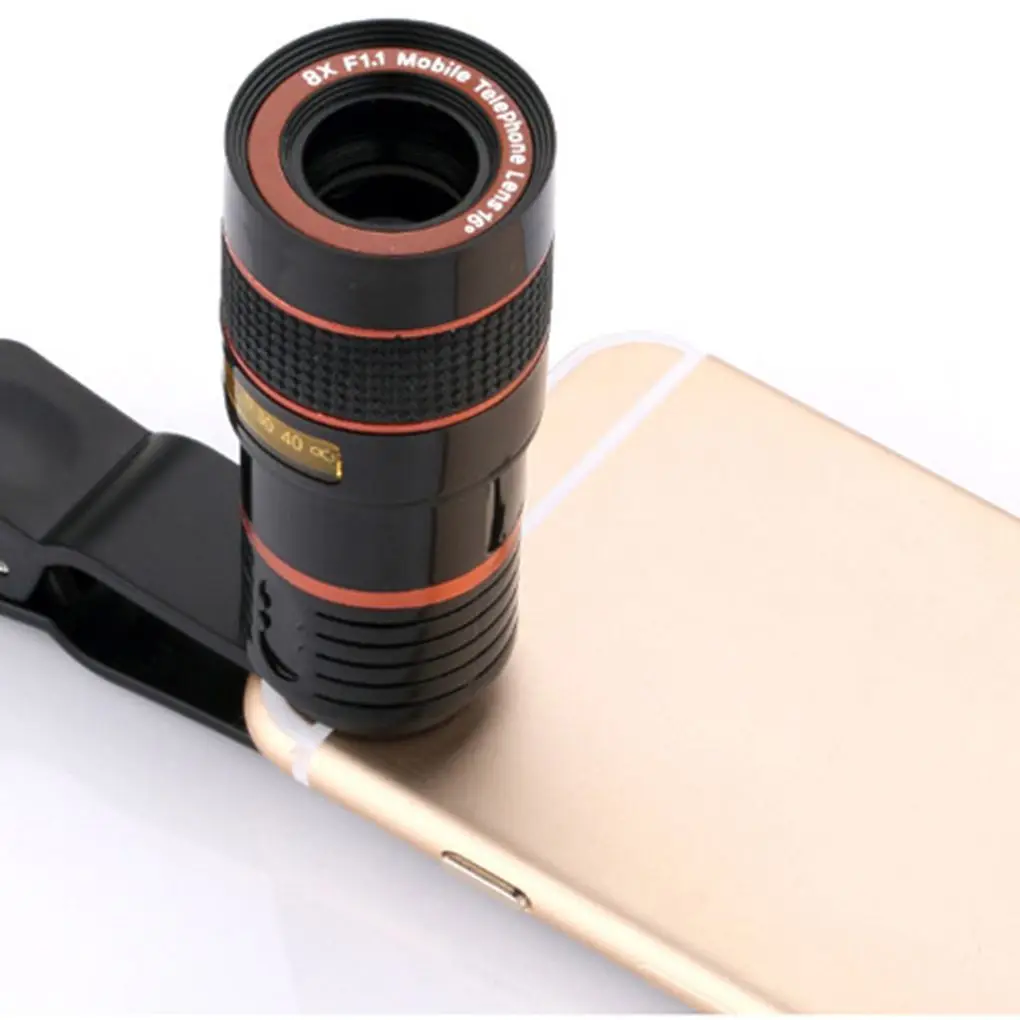 8X Universal Optical Zoom Telescope Camera Lens Clip Mobile Phone